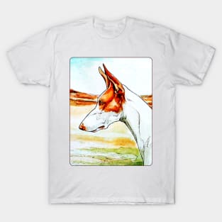 Ibizan Hound. Watercolour. T-Shirt